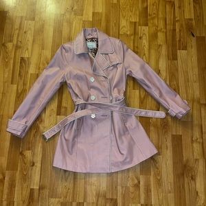 Vintage Pink Wilson’s Leather Trench Coat